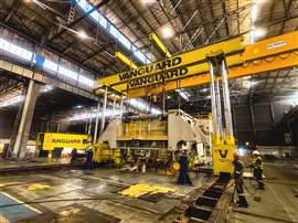 Vanguard gantry lifting the ptess crown