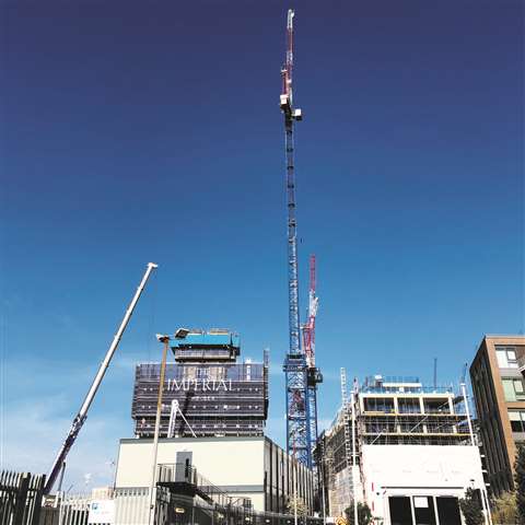 Bennetts Cranes' freestanding crane