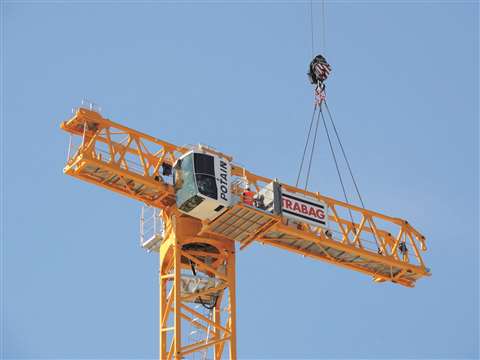 The Potain MDT 809 can be assembled twice as quickly as other cranes