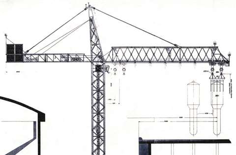 Design study of the giant Peiner SK20000  with 385 tonne capacity at 50 metres radius  for a nuclear power plant project in 1978