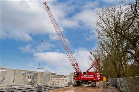 The Sennebogen 1100 G-Series crawler crane.