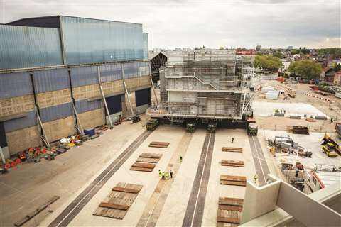 All laid out ready to move in and set down prior to load out for sea transport