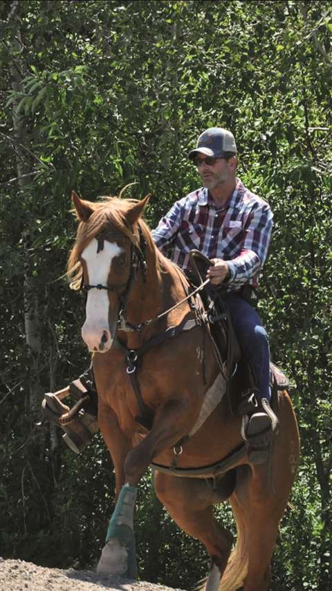 Mike Connelly on a horse