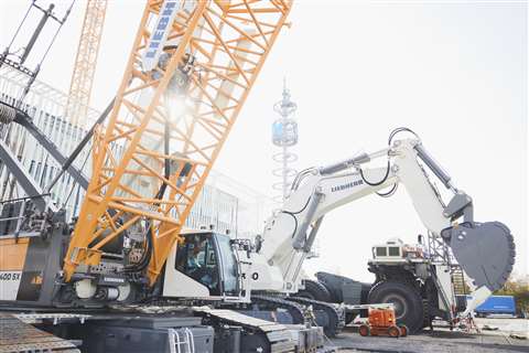 Equipment being set-up at Bauma 2022