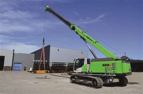 Sennebogen’s fully electrically powered crawler crane