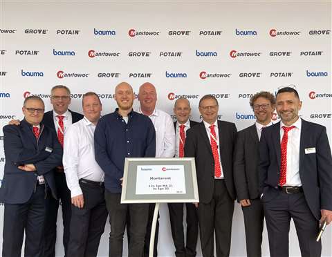 The Montarent and Manitowoc teams at Bauma