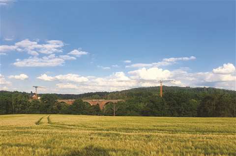 Liebherr 340 EC-B 16 tower cranes at a site in Germany