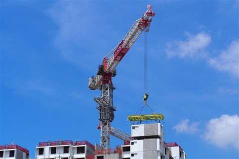 A Jaso J1400 on the Tengah Plantation C3 & Common Green Development PPVC project in Singapore