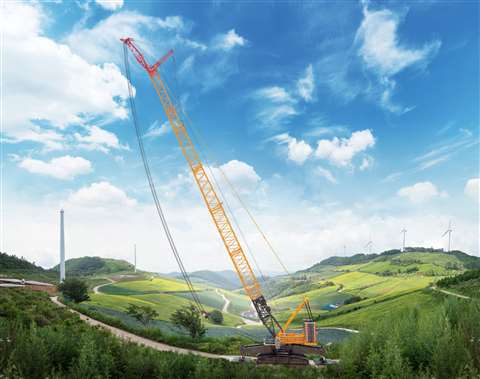 Liebherr's new LR 1700-1.0W narrow track crawler crane 