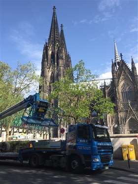 Genie SX 105XC boom lift arriving on site