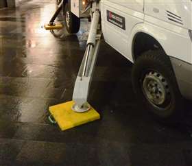 Spreader plates help protect paving as well as improving stability on soft ground