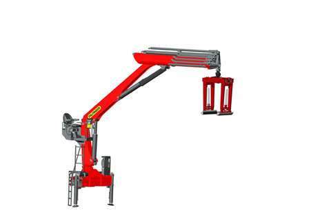 The L-crane series models have a 440 degree slewing angle, an internal hose guiding system and is ea