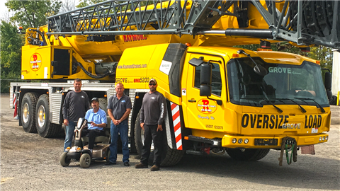 From left to right: Brandon Burgess, vice president of Raymond Excavating; Dave Burgess, president o