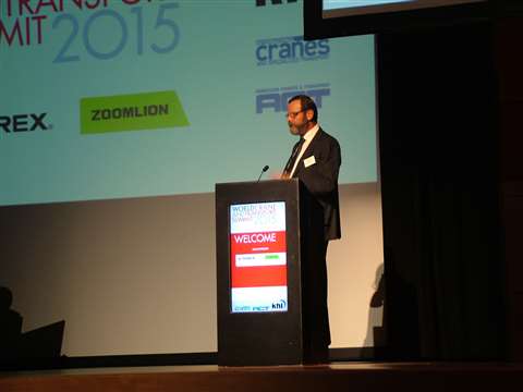 Ton Klijn, ESTA director, discussing proposals for the European Crane Operator Licence (ECOL)