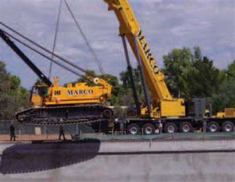 Marco Crane used its 550 ton Grove GMK7550 telescopic wheeled mobile crane to lift and place its 300