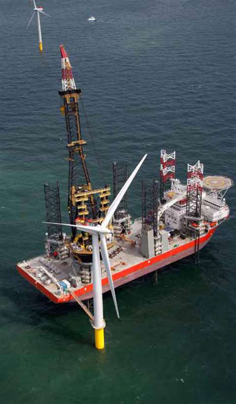 Boskalis installing offshore turbines