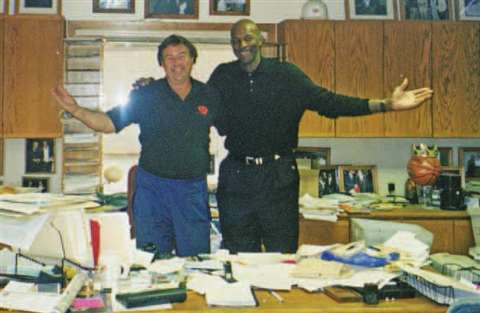 Community service is an important part of Terry Emmert's activities, and he has developed deep frien
