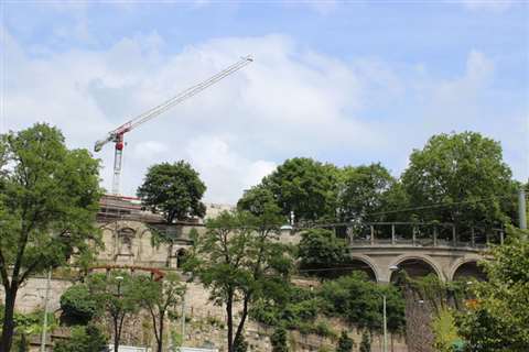 The new Grimm-Welt museum is being built at the Henschel park in Kassel, the home town of the brothe