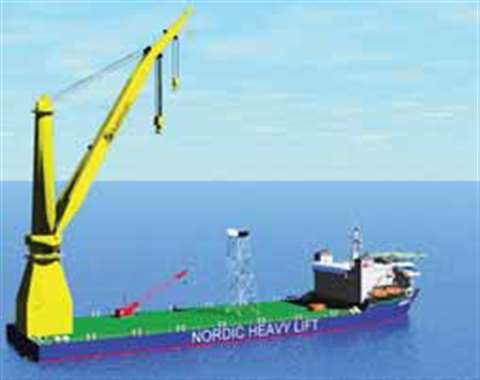 Artist-s impression of the new Nordic Heavy Lift 5,000 tonne capacity heavy lift crane vessel
