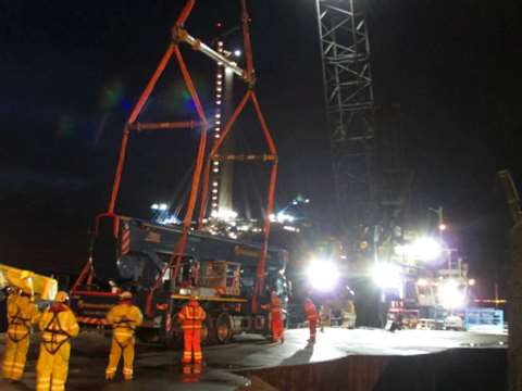 Work took place overnight to limit disruption to motorists who use the Forth Road Bridge
