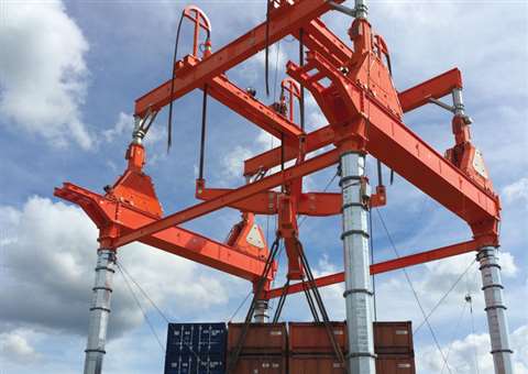 Enerpac's new rotating lifting gantry allows loads up to 450 tonnes to be lifted and turned by up to