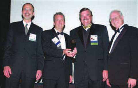 SC&RA vice president, Doug Williams, second left, outgoing past chairman, George Young, third le
