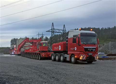 ALE delivering the first two transformers on the Nordlink project