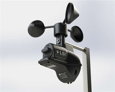 LSI-Robway GS025 Wind Speed Sensor introduced at Bauma.