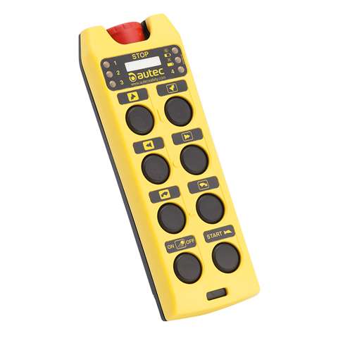 Autec’s A8 handheld is a part of the Air Series of transmitting and receiving units for cranes and o