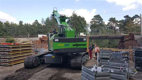 Königbau’s new Sennebogen 643 telescopic crawler crane
