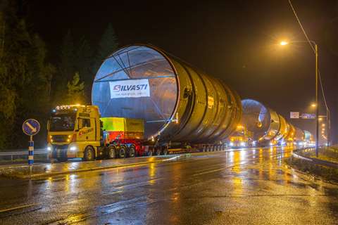 Transport Company Ville Silvasti has handled one of the largest special transport projects ever in F