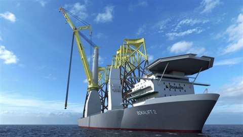 Huisman's OMC crane aboard Bokalift 2 will lift 4,000 tonnes 100 metres about the deck
