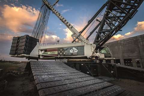 Mountain crane decal