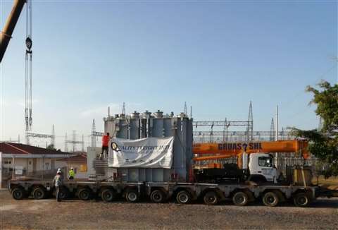 Quality Freight International transporting one of the 84 tonne transformers